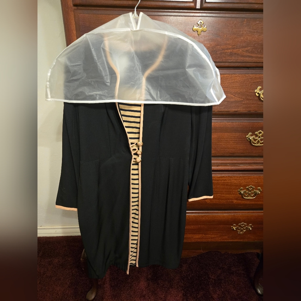 Very unique black and tan dress with built and jacket, Danny and Nicole size 14